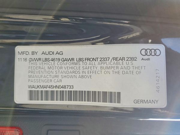 2017 AUDI A4 Ultra Premium