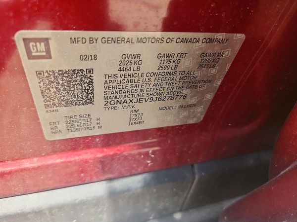 2018 CHEVROLET EQUINOX LT (1LT)