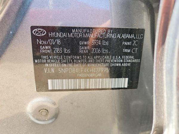 2019 HYUNDAI ELANTRA