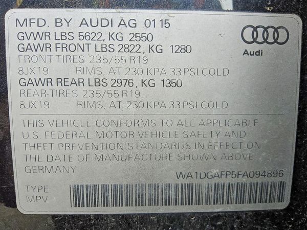 2015 AUDI Q5 S Line Premium Plus