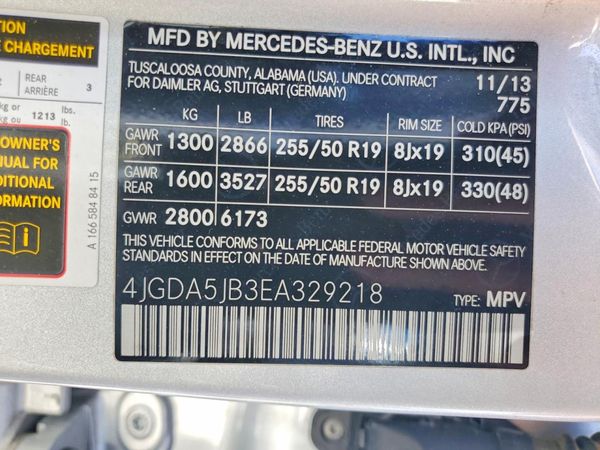 2014 MERCEDES-BENZ ML ML350