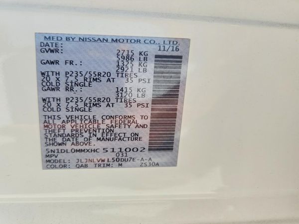 2017 INFINITI QX60