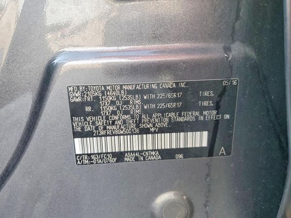 2016 TOYOTA RAV4 XLE (M Grade)