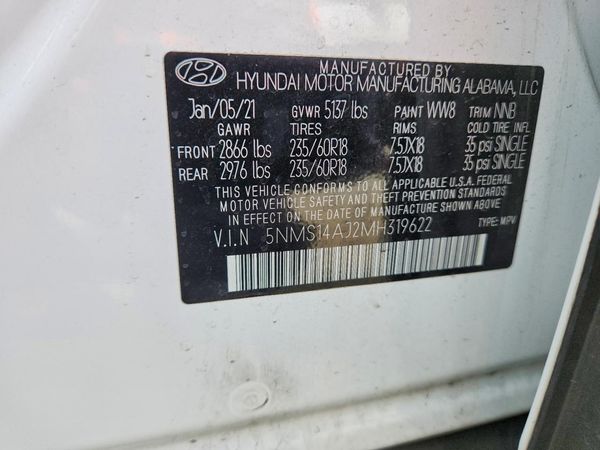 2021 HYUNDAI SANTA FE SE
