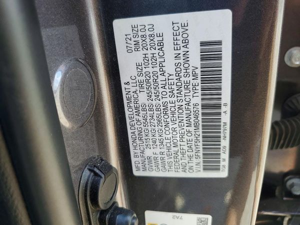 2021 HONDA PILOT SE