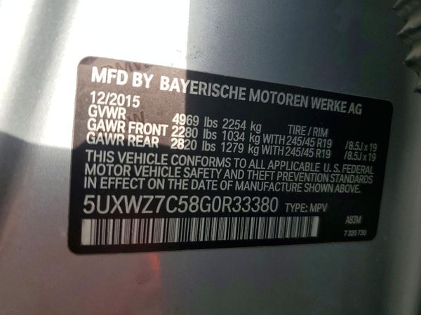 2016 BMW X3