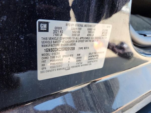 2016 CHEVROLET TAHOE LTZ