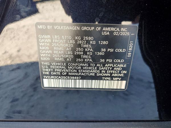 2025 VOLKSWAGEN ATLAS SE