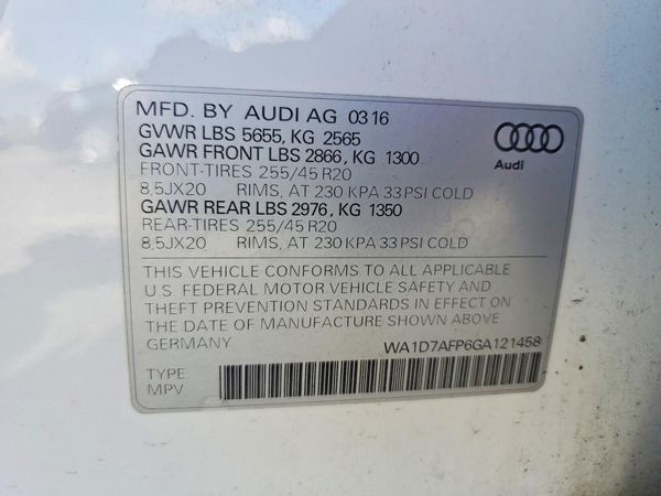 2016 AUDI Q5