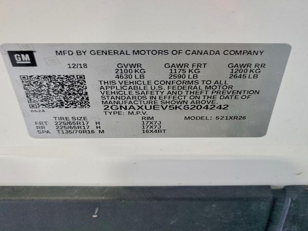 2019 CHEVROLET EQUINOX LT (1LT)
