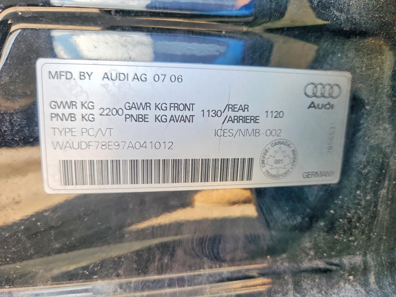 2007 AUDI A4 quattro