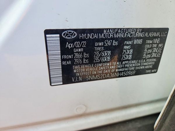 2022 HYUNDAI SANTA FE SEL