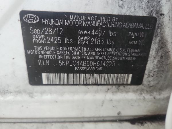 2013 HYUNDAI SONATA