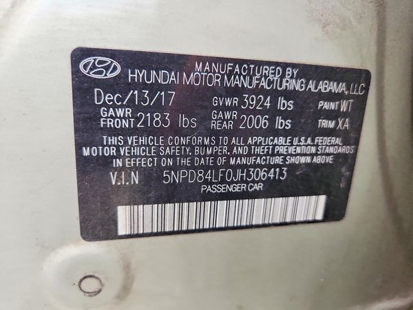 2018 HYUNDAI ELANTRA