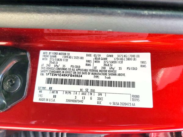 2019 FORD F150