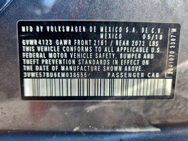 2019 VOLKSWAGEN JETTA SEL
