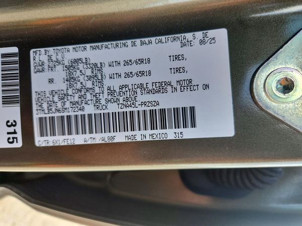 2025 TOYOTA TACOMA
