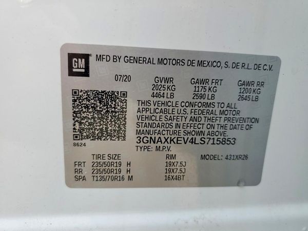 2020 CHEVROLET EQUINOX LT (1LT)