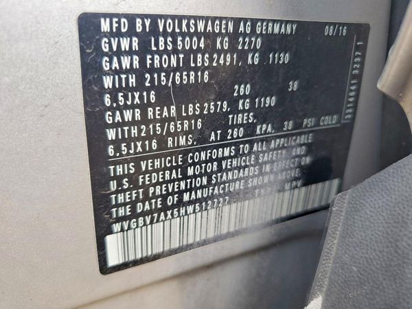 2017 VOLKSWAGEN TIGUAN