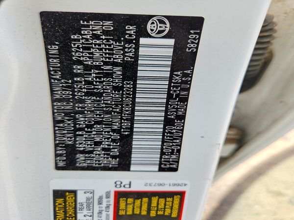 2012 TOYOTA CAMRY