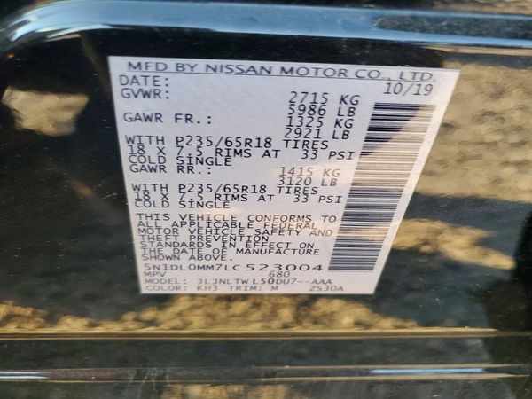 2020 INFINITI QX60