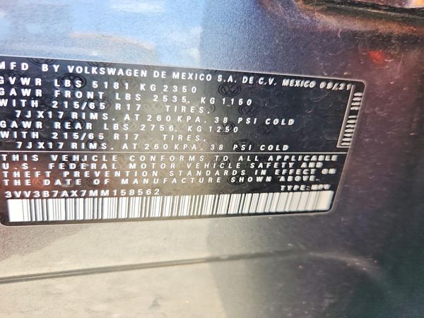 2021 VOLKSWAGEN TIGUAN SE, SE R-Line Black, SEL