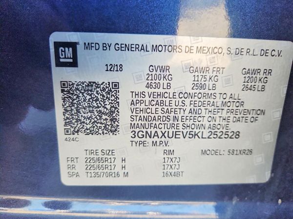 2019 CHEVROLET EQUINOX LT (1LT)