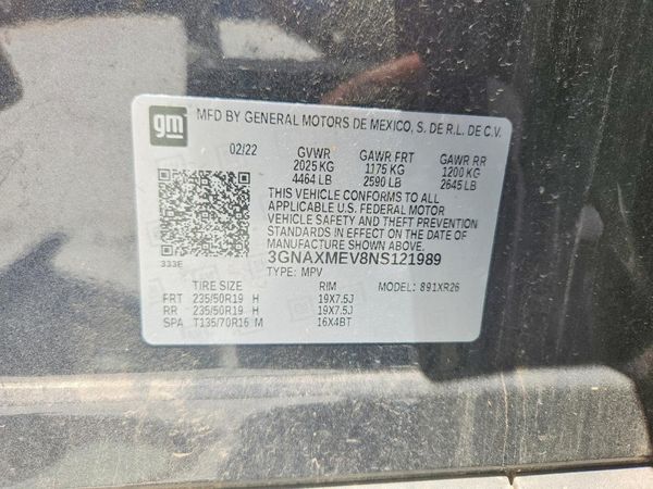 2022 CHEVROLET EQUINOX RS (3LT)