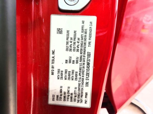 2022 TESLA MODEL 3