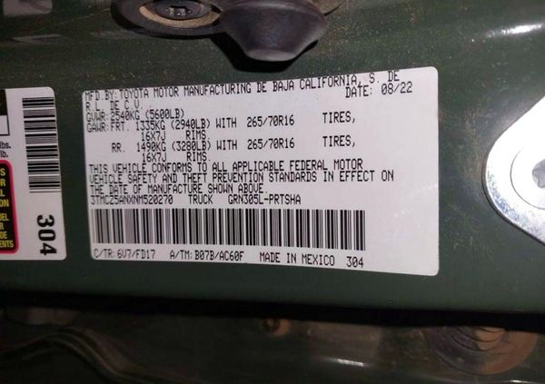 2022 TOYOTA TACOMA