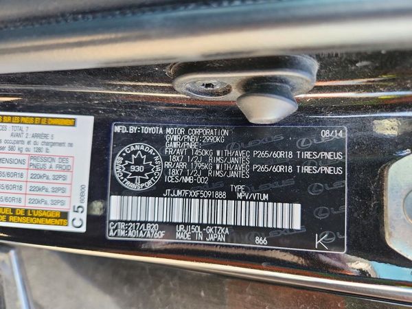 2015 LEXUS GX