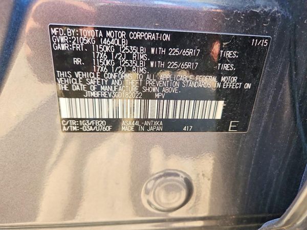 2016 TOYOTA RAV4 LE (X Grade)