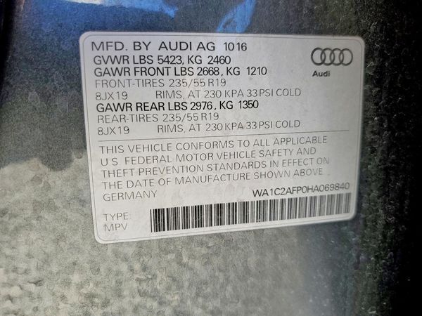 2017 AUDI Q5 quattro Premium