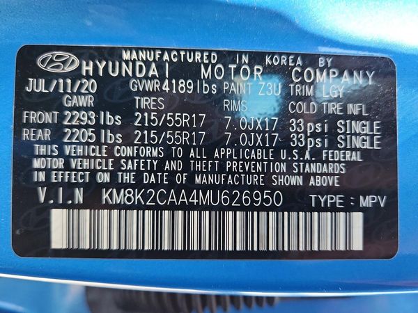 2021 HYUNDAI KONA SEL