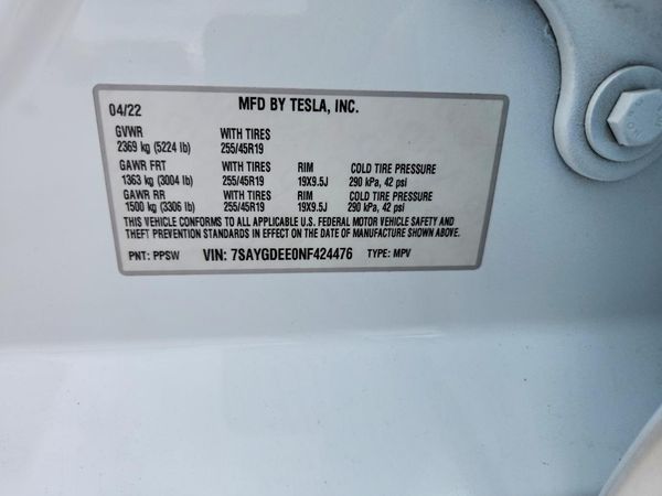 2022 TESLA MODEL Y