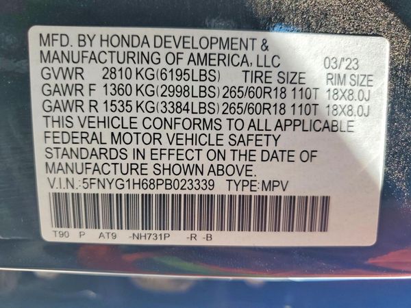 2023 HONDA PILOT TRAILSPORT