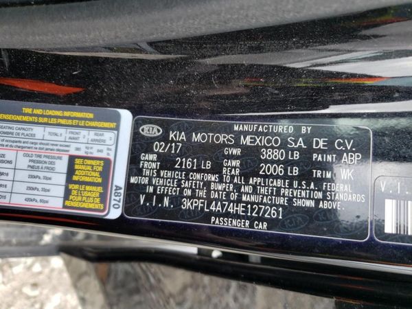 2017 KIA FORTE