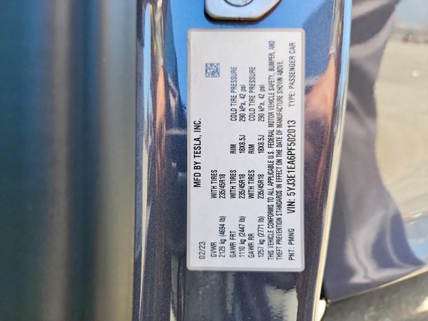 2023 TESLA MODEL 3