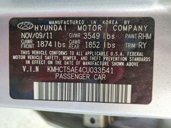 2012 HYUNDAI ACCENT GL (Middle-low grade)