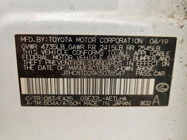 2019 LEXUS IS
