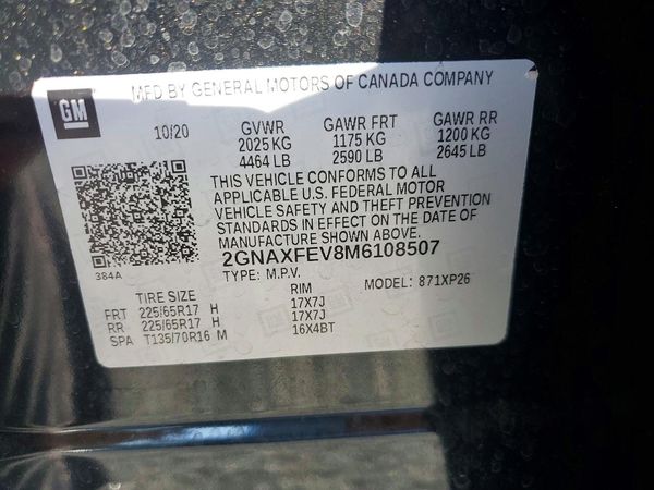 2021 CHEVROLET EQUINOX 1FL