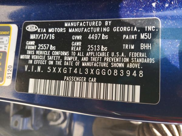 2016 KIA OPTIMA