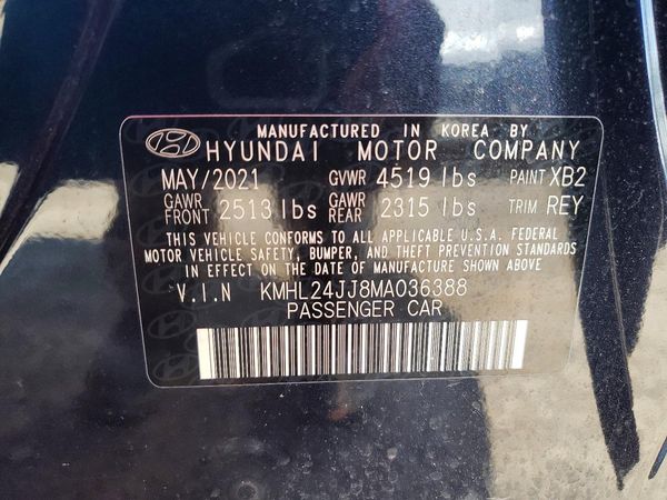 2021 HYUNDAI SONATA HYBRID