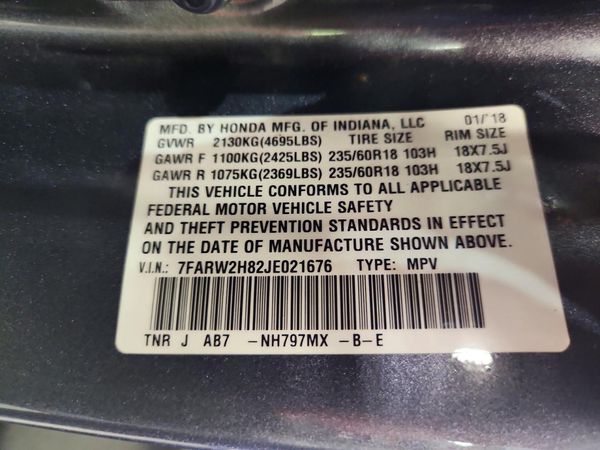 2018 HONDA CRV EX-L/EX-L Navi