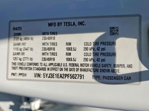 2023 TESLA MODEL 3