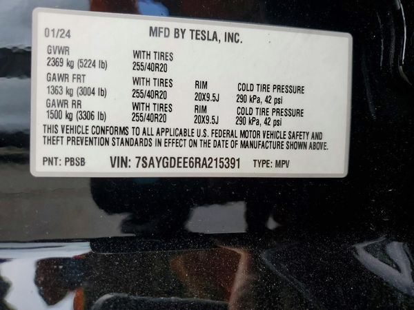 2024 TESLA MODEL Y