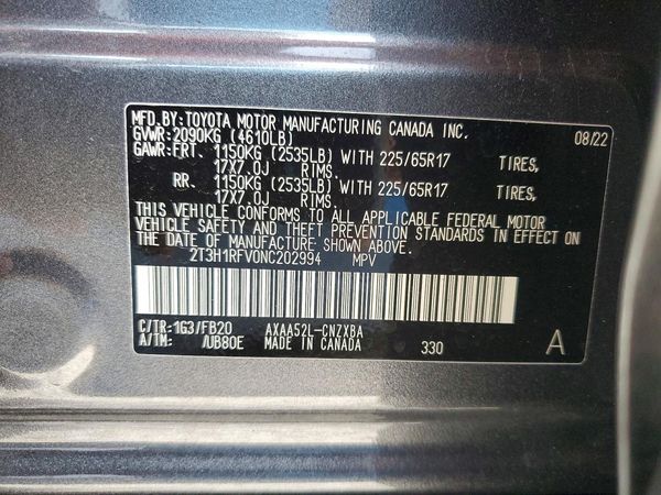 2022 TOYOTA RAV4 LE