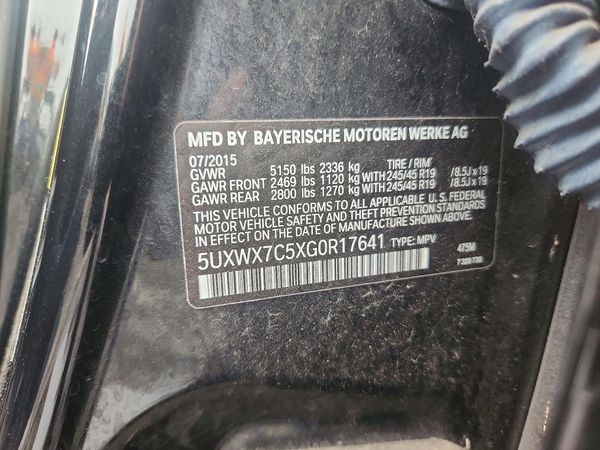 2016 BMW X3 xDrive35i