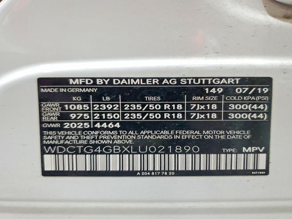 2020 MERCEDES-BENZ GLA GLA250-4M