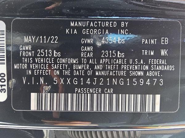 2022 KIA K5 LXS